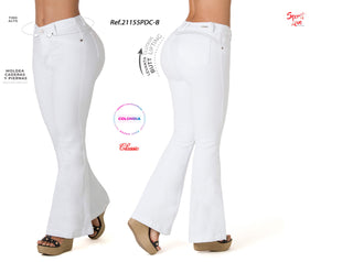 Hess Jeans Levantacola Bota Campana 21155PDC-B - Blanco