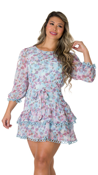 Vestido Floral Con Detalle De Espalda Abierta 5V5112MN - Estampado