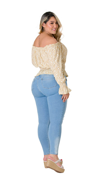 Blusa Cuello Bandeja 7B5986B - Estampado