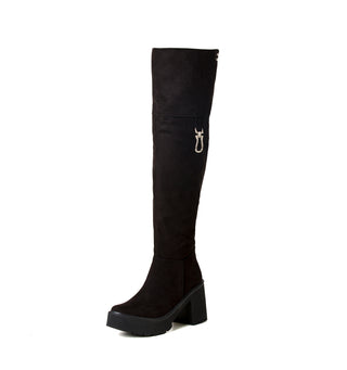 Botas largas con tacon bajo 5C1763BOTM - Negro