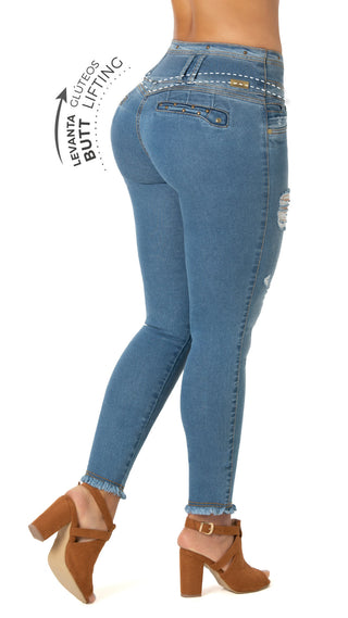 Geovanni Jeans Levantacola Bota Tobillero 52246DPAT-R - Azul Medio