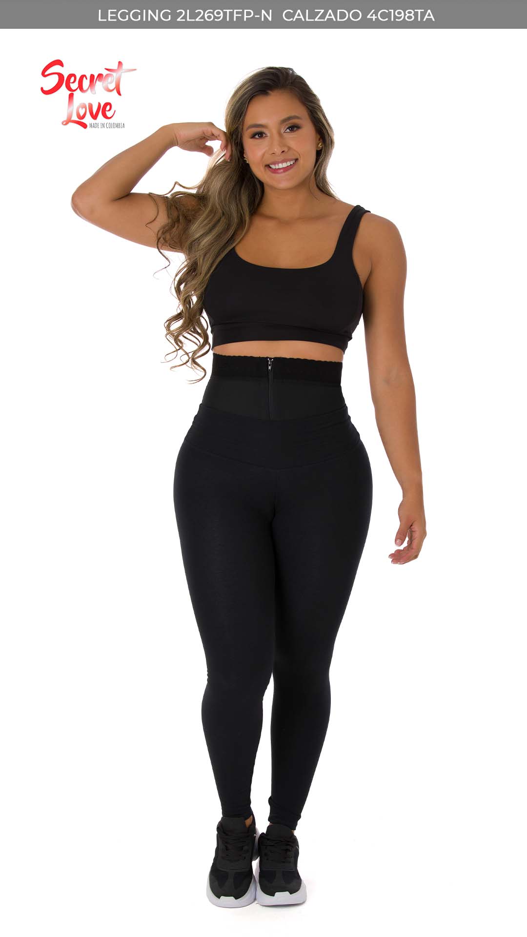 Jazmin Cotton Waistband Leggings With Shaping Shorts 2L269TFP-N