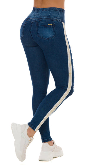 Franni Jeans Levantacola Bota Tobillero 21090DPET-B - Azul Oscuro