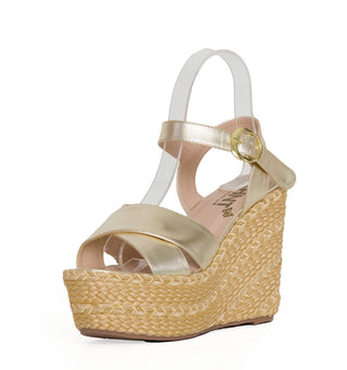 Sandalia Plataforma Yute Metalizadas 7C1597SPA - Dorado