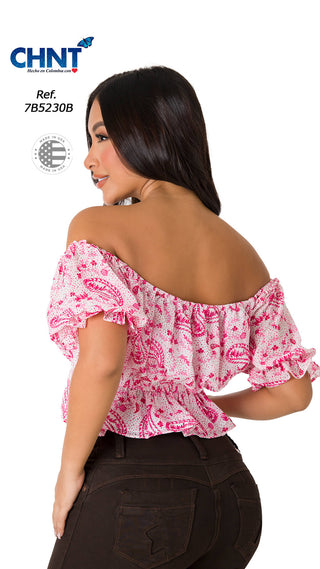 Blusa Floral 7B5230B - Rosado