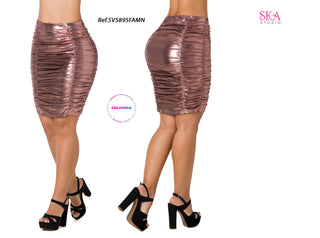 Minifalda Metalizada 5V5895FAMN - Oro Rosa