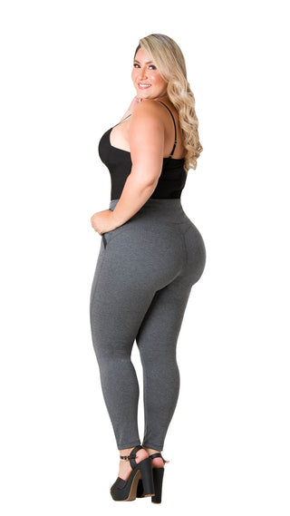 Leggings levanta cola ska 5L807BPCP-N - Gris