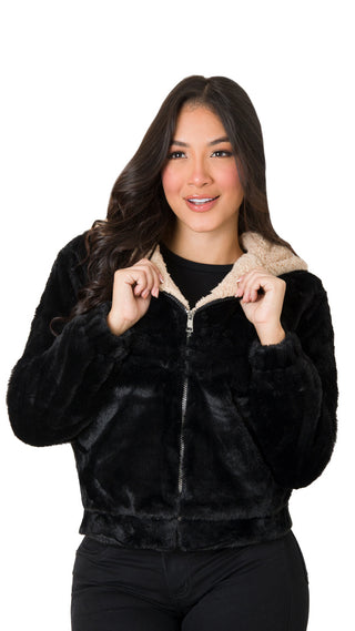 Chaqueta Afelpada 2B6006CH - Negro