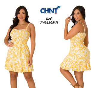 Vestido Corto Con Vuelo 7V4836MN - Estampado