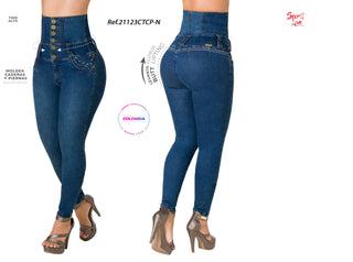 Griffin Jeans Levantacola Bota Skinny 21123CTCP-N - Azul Oscuro