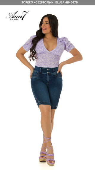Blusa Manga Corta 4B4647B - Estampado