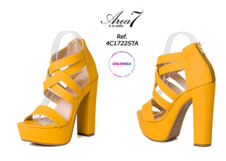 Sandalias de tacÃ³n ancho 4C1722STA - Mostaza