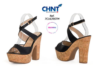 Sandalias de tacon ancho 7C1639STM - Negro