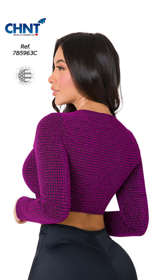 Blusa corta 7B5963C - Fucsia