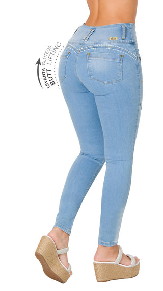Jeans Levantacola Skinny CHNT 71292DPAP-B - Azul Claro