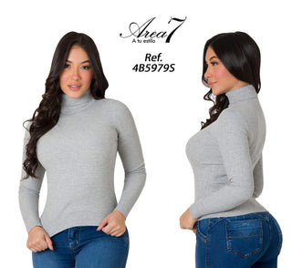 Sueter cuello tortuga 4B5979S - Gris