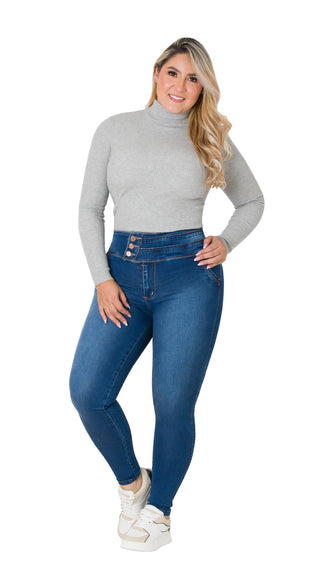 Sueter cuello tortuga 4B5979S - Gris