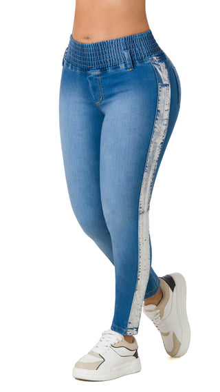 Jean Levanta Cola Tobillero 71279PET-B - Azul Medio