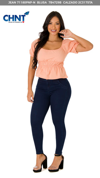 Blusa Manga Corta Cuello Redondo 7B4729B - Naranja