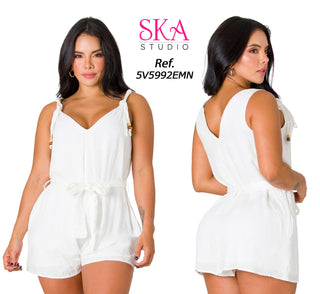 Rompers con Cinturon 5V5992EMN - Blanco