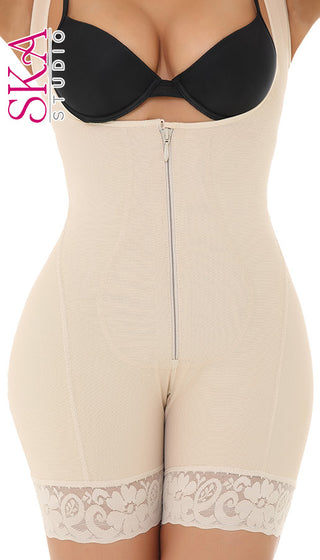 Fajas Colombianas Compresion Media 228FA - Beige