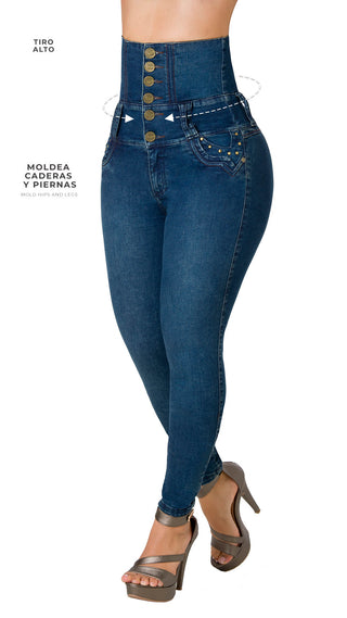 Griffin Jeans Levantacola Bota Skinny 21123CTCP-N - Azul Oscuro