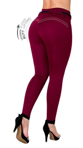Leggings Levanta Cola Area7 4L834BPCT-N - Vinotinto