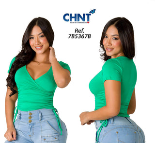 Blusa Estilo Cruzado  7B5367B - Verde