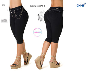 Joamina Capris Levantacola 71215CAPD-B - Negro