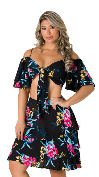  Vestido Midi De Dos Piezas Escalonado 4V5411FAMD - Estampado