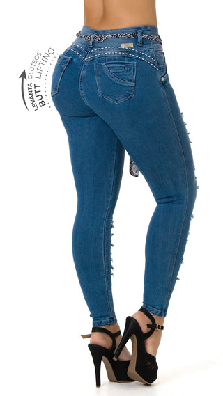 Hally Jeans Levantacola Bota Skinny 52315DPNP-B - Azul Claro