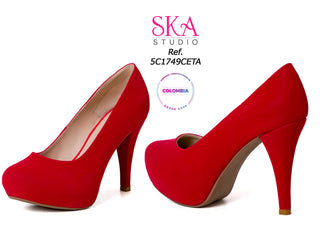 Sandalias de tacon cono 5C1749CETA - Rojo