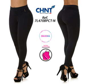 Leggings Pretina Control 7L470BPCT-N - Negro