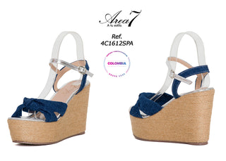 Sandalia Plataforma Moño 4C1612SPA - Azul
