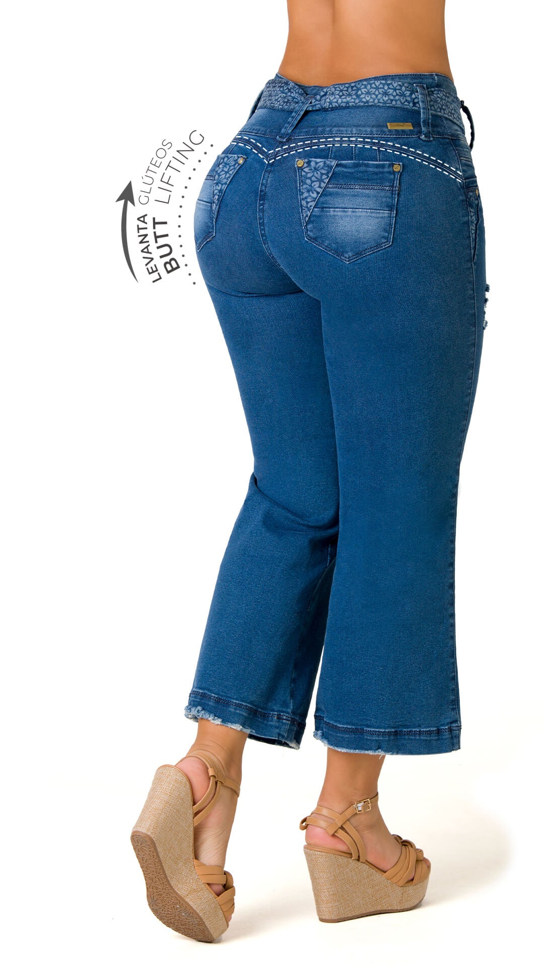 Jeans Capri Pantalones Cheviotto Cheviotto Jeans 13066 100