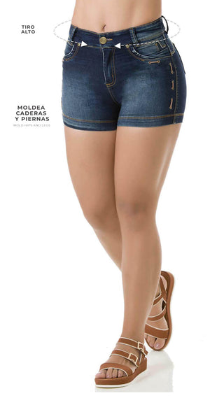 Ortega Shorts Levantacola Pretina Delgada 52193SHPD-B - Azul Oscuro