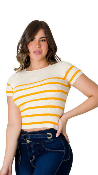 Blusa Casual 4B6062B - Beige