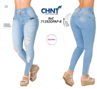 Jeans Levantacola Skinny CHNT 71292DPAP-B - Azul Claro