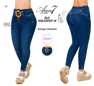 Jean Levanta cola skinny Area7 40630PAP-N - Azul Oscuro