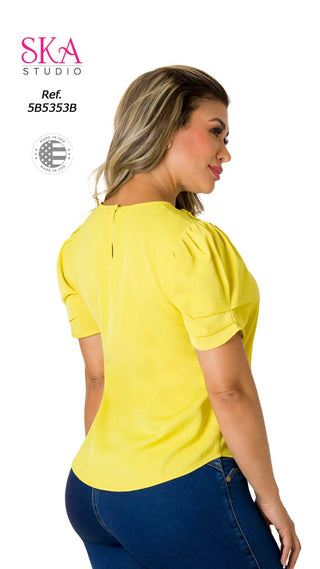  Blusa Con Detalle Entrelazado 5B5353B - Verde