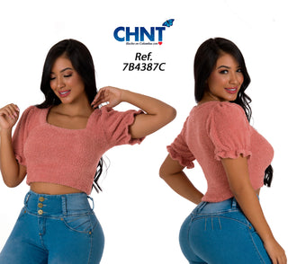 Blusa Manga Corta 7B4387C - Rosado