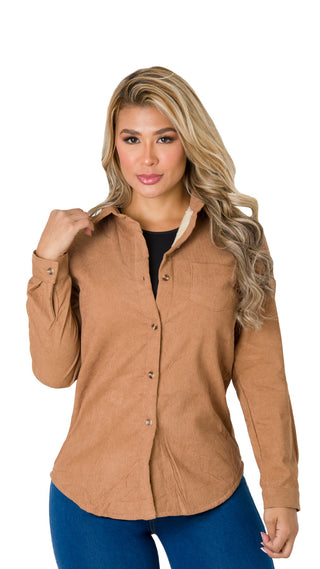 Chaqueta con botones 5B5570CH - Cafe