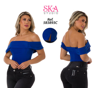 Blusa Hombros Descubiertos  5B3893C - Azul Royal