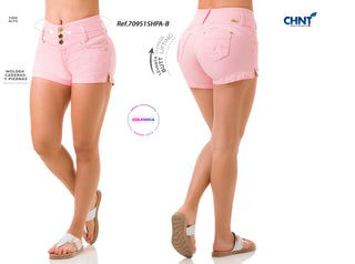 Olwen Shorts Levantacola Pretina Ancha 70951SHPA-B - Rosado