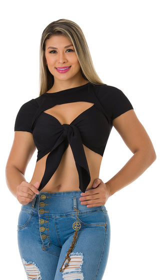 Blusa Manga Corta 2B3590C - Negro
