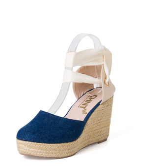 Sandalia Tacon Yute 7C1600SPA - Azul