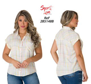 Blusa Estampada Con Botones 2B5148B - Estampado