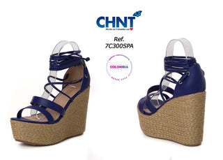 Sandalia  Plataforma  Estilo Romana  7C300SPA - Azul