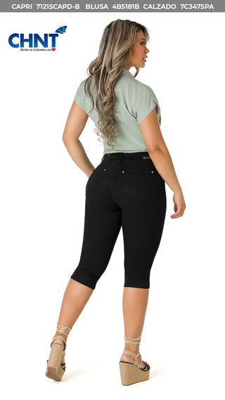 Joamina Capris Levantacola 71215CAPD-B - Negro