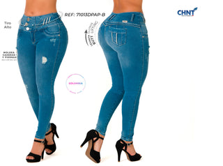 Georgeta Jeans Levantacola Bota Skinny 71013DPAP-B - Azul Claro